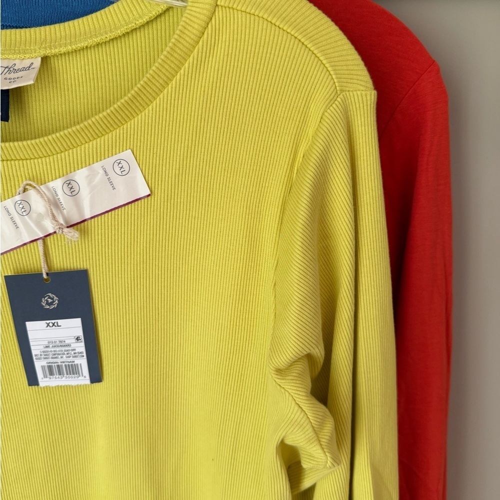 NWT Universal Thread by Target  Chartreuse Ribbed Pullover SZ XXL - Picture 4 of 9